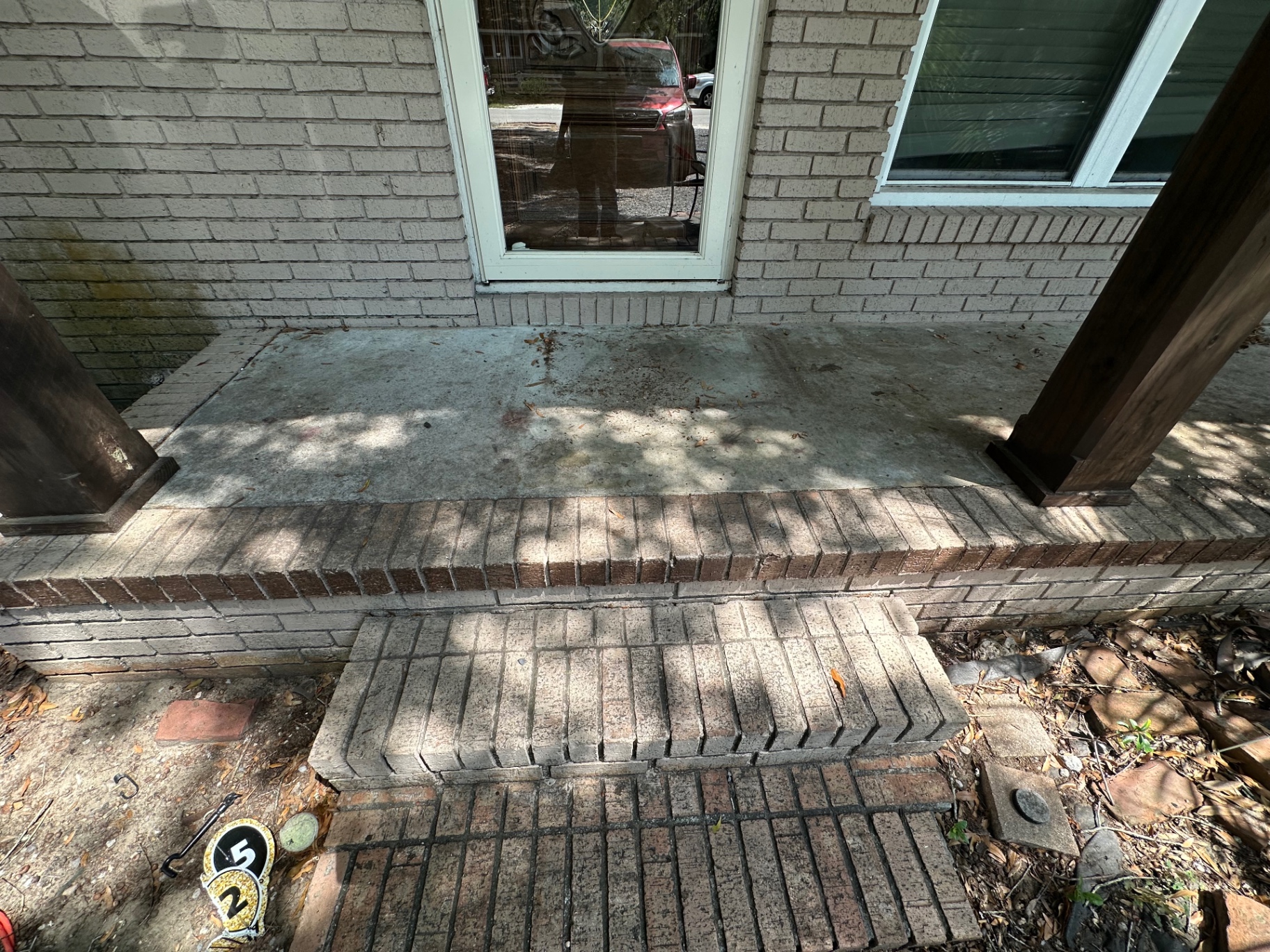 Porch & Brick before cleaning