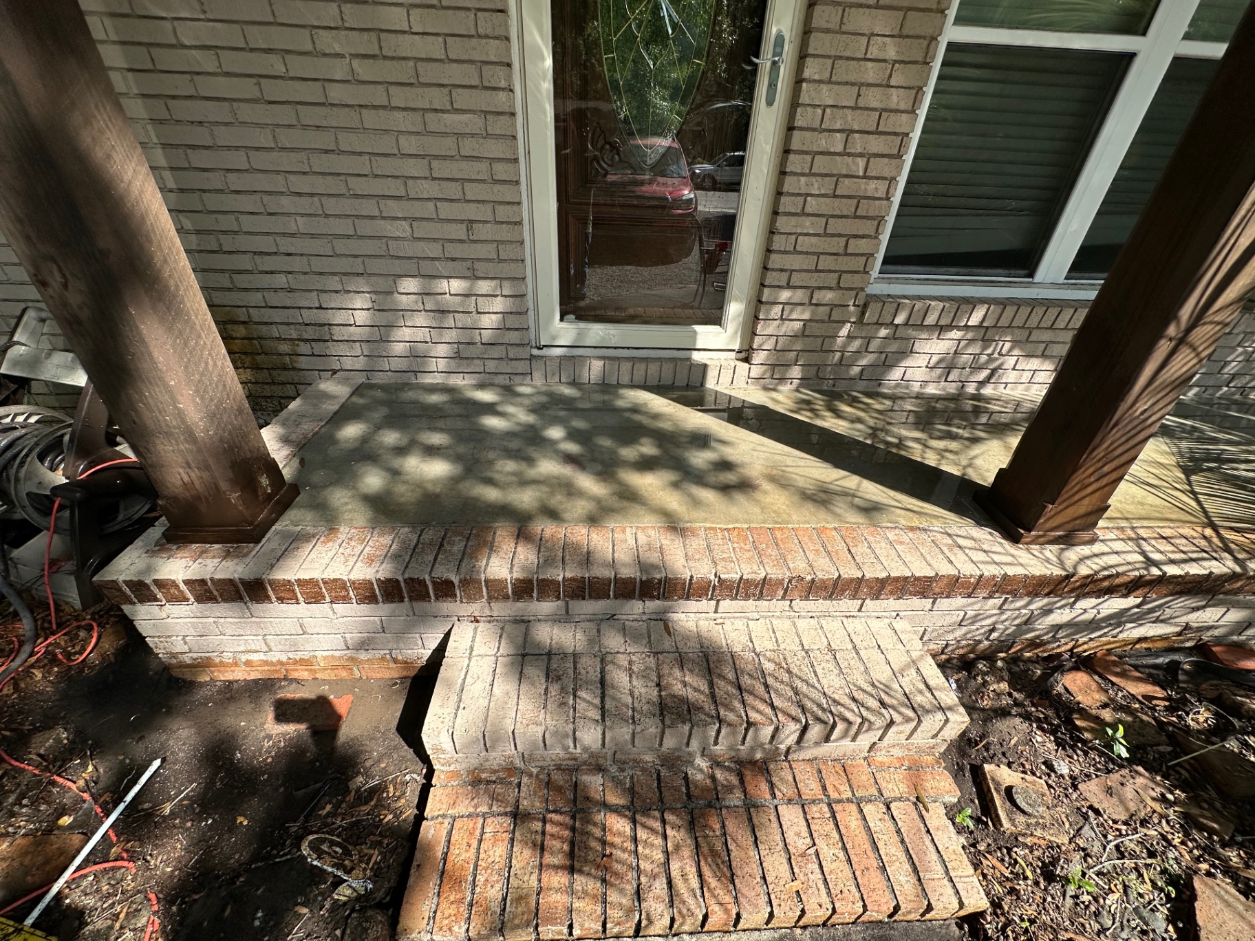 Porch & Brick after cleaning